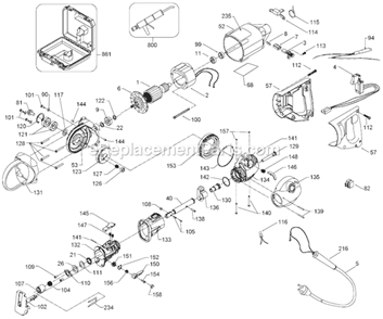 Part Location Diagram of 901266 DeWALT STRAIN RELIEVER